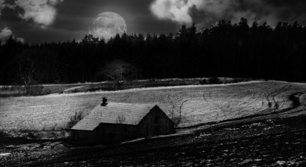 Lever de Lune (Région des 1000 étangs)