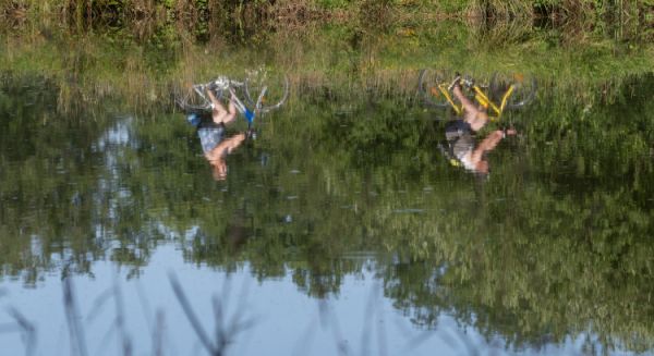 Petite saône Canal des Vosges - Vélo route sur le chemin de halage