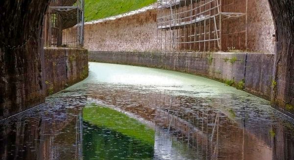 Petite Saône - Tunnel St Albin (sortie aval) en cours de restauration (2023)
